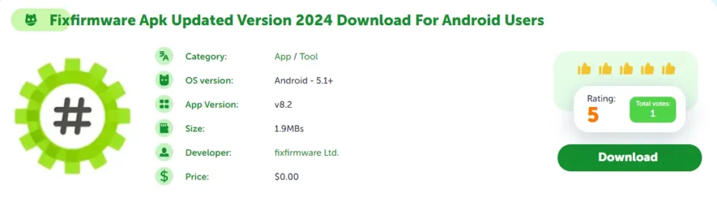 Fixfirmware Apk Updated Version 2024 